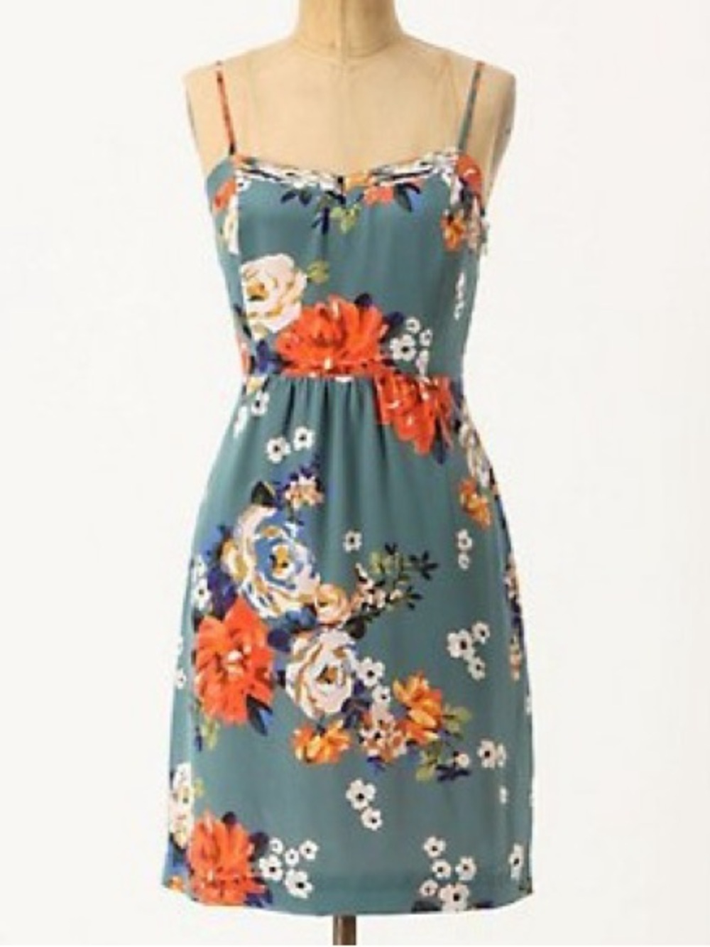 Anthropologie Moulinette Soeurs Floral 100% Silk Mini Dress - Size 14